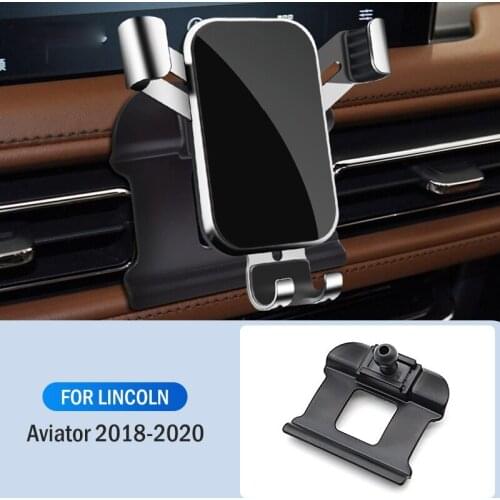 Car Mobile Phone Holder Air Vent Mounts Stand GPS Gravity Navigation Bracket For Lincoln Aviator 2018 2019 2020 Car Accessories