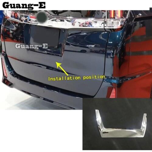 Car Sticker Detector Rear License Frame Plate Trim Strip Bumper Hoods For Toyota Noah Voxy 80 Series 2014 2015 2016 2017 2018