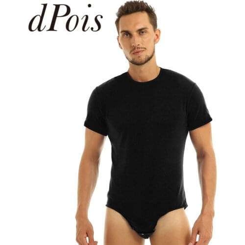 Men Adults Baby One Piece Lingerie Diaper Lovers Round Neck Short Sleeves Press Crotch T-shirt Bodysuit Romper Pajamas Sleepwear
