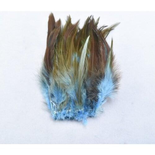 20 pieces / batch 10-15 cm Light Blue pheasant feathers DIY chicken feathers jewelry accessories production wedding decoration