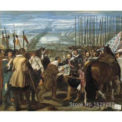 Oil Painting for kids room The Surrender of Breda by Diego Velazquez Hand painted High quality