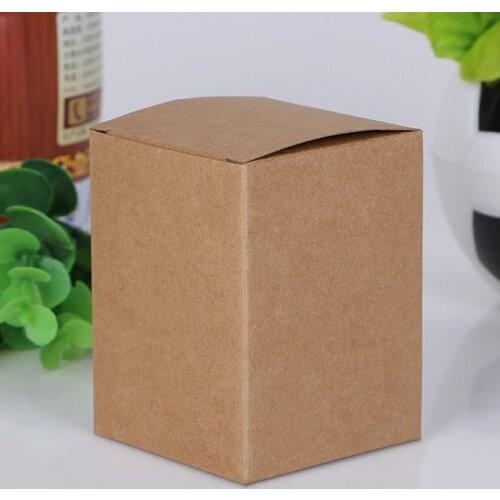 6x6x6cm Kraft Paper Card Favor Boxes Gift Boxes Kraft Boxes For Party 50pcs