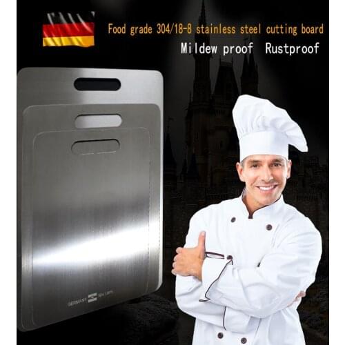 Kitchen Chopping Block Stainless Steel 18-8 Anti Bacterium Chopping Board Rectangle Cutting Board Food Board Panel Blocks