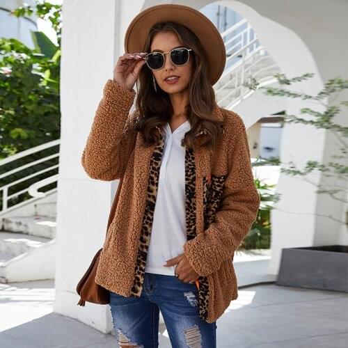 Autumn Winter Jacket Female Coat 2020 Fashion Korean Style Women Teddy Fur Coat Female Casual Patchwork Jacket Woman Pusheen