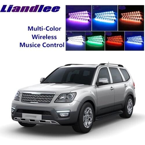 LiandLee Car Glow Interior Floor Decorative Atmosphere Seats Accent Ambient Neon light For Kia stinger ck 2017~ 2019