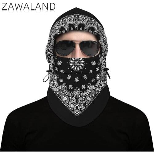 Zawaland Adult Balaclava Headgear Full Face Mask Bandana Winter Motorcycle Headgear Polar Fleece Thermal Mask Windproof Ski Mask