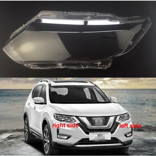 For Nissan X-Trail 2017 2018 Headlights Cover Headlights Shell Mask Transparent Cover Lampshdade Headlamp Shell
