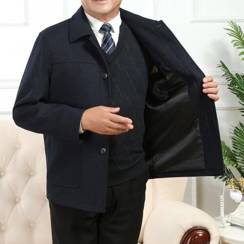 2020 Autumn And Winter New Lapel Mens Casual Zipper Warm Jacket Thick Coat Loose Fit Size M-4XL Drop Shipping