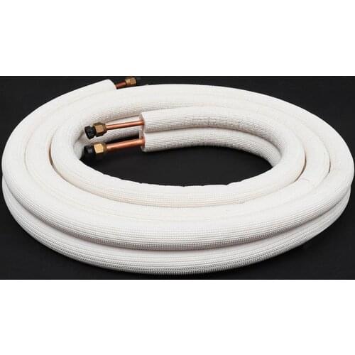 3 Meter Air Conditioner Pair Coil Tube 3/8'' 1/4'' Insulate Copper Aluminum Pipe Split Line Wire Air Conditioner Connecting Pipe