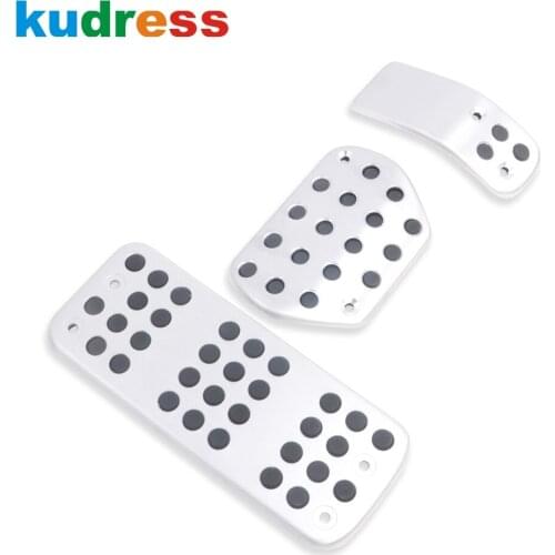 For Peugeot 307 408 308 3008 2008-2012 Non-Slip Car Foot Pedals Aluminum Alloy Fuel Brake Rest AT Accelerator Pedals Trims 3pcs