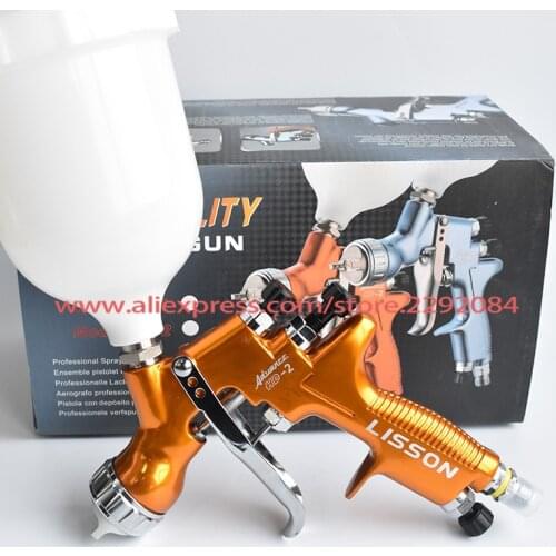 HD-2 HVLP Spray Gun Gravity Feed Auto Paint for all Auto Paint ,Topcoat and Touch-Up with 600cc Plastic Paint Cup For Car,Furnit