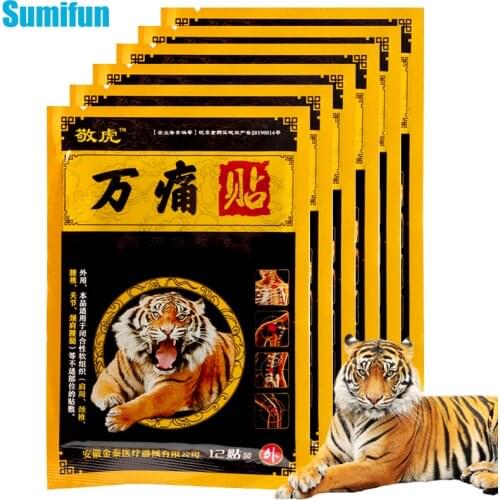 Sumifun 36/72pcs Arthritis Patch Tiger Balm Plaster Osteoarthritis Pain Relief Plaster Meridians Paste Shoulder Muscle Massager