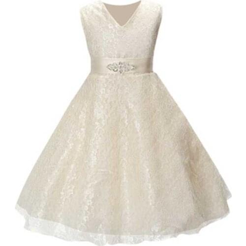 Girls Dress Children Wedding Brides Children Gears Celebrations and Parties Princess Lace Costume Girls Clothes Christmas