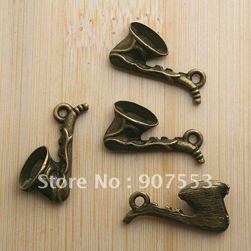 20pcs antiqued bronze music instrument design pendant charm G699