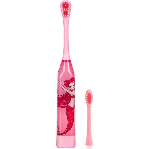 Lovely Children Electric Toothbrush Cartoon Pattern Double-sided Tooth Brush Heads Electric Teeth Brush For Kids with 2 pcs Head