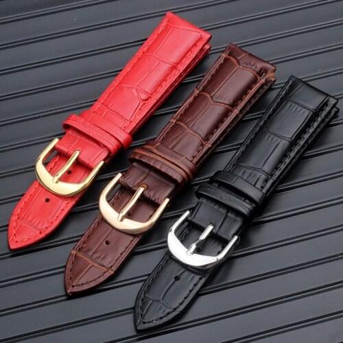 High Quality Genuine Leather Watch Strap Pin buckles watchbands 18mm 19mm 20mm 22mm For Casi o Tisso t Seik Watch band bracelet