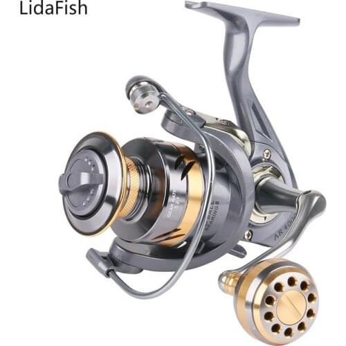 AR 2000 3000 4000 5000 6000 7000 Spinning Fishing Reel 5.2:1 Ratio Aluminum Spool Carp Fishing Reel Saltwater Wheel Carretilha