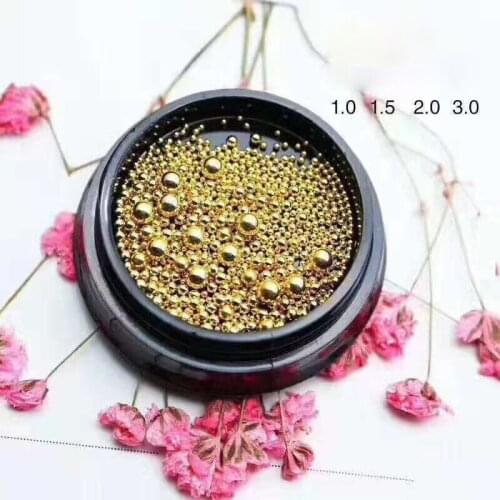 New Style Nail Nail Miniature Metal Beads Caviar Beads3Dnail Nail Alloy Nails Mini Round Bead JewelryDIYnail Art Decoration Tool