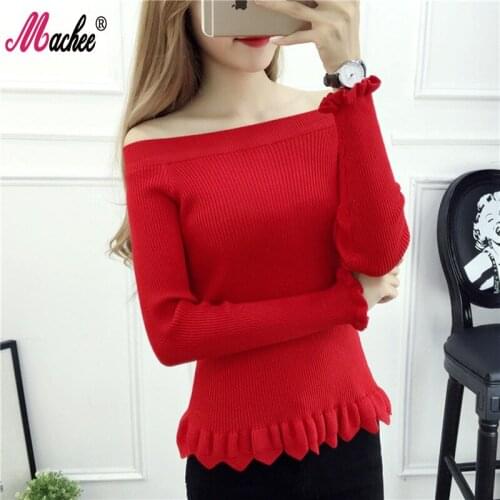 2019 New Spring Winter Women Pullover Sweater Korean Fashion Long Sleeve Casual Autumn Woman Tops Elastic Slim Knitwear Sweater