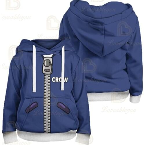 Boys Hoodies Sweatshirts Game Star Clothes Leon Spike Crow Kids Hoodie 3D Game Character High Quality Child Star Sweatshirt