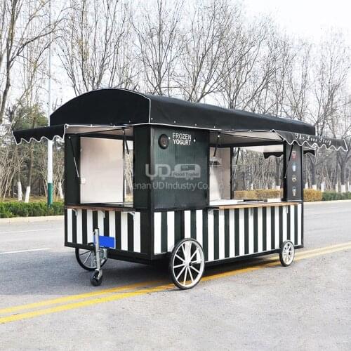 Street Business Snack Food Kiosk Hot Dog Cart Mobile Ice Cream Truck for Sale