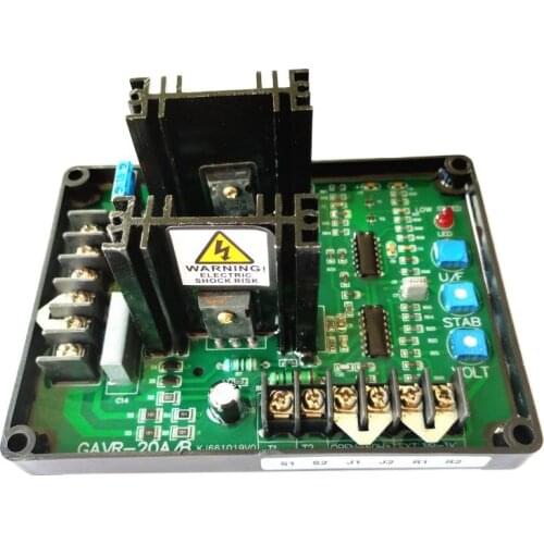 GAVR-20A Universal Brushless AVR Generato Automatic Voltage Regulator Module Frequency Protection EMI Suppression Palm Digital