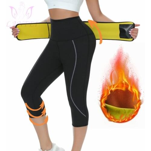 LANFEI Slimming Leggings Shaper Pants Women Waist Trainer Sauna Neoprene Capris Hot Thermo Sweat Gym Thigh Trimmer Fat Burn Suit