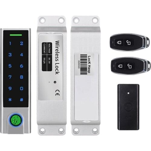 Waterproof Touch Keypad Fingerprint Access Control with 125KHz EM Card Reader Wireless Wiring-Free Access Control System Kit