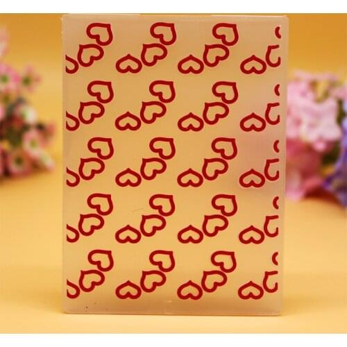 YLEF046 Heart Plastic Embossing Folder For Scrapbook Stencils DIY Photo Album Cards Making Decoration Template Mold 10.5*14.5cm