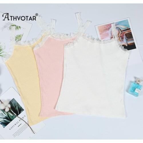 ATHVOTAR New Gilrs Sweet Candy Colors Crop Top Women Lace Underwear Bra Solid Color Thread Women Long Top 2021