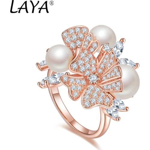 925 Sterling Silver Fashion New Style High Quality Zirconium Shell Pearl Flower Ring Womens Wedding Party Luxury Jewelry