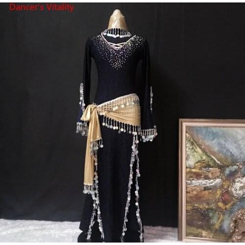 Women belly dance Robe Customize Child Adult baladi saidi shabby Robe dress Girls Oriental Dance Dress Dance Wear