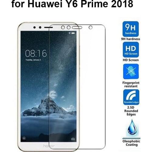 0.26mm 9H Tempered Glass Film for Huawei Y6 Prime 2018 High Clear Explosion-proof Front LCD Screen Protector for Huawei Y6 2018