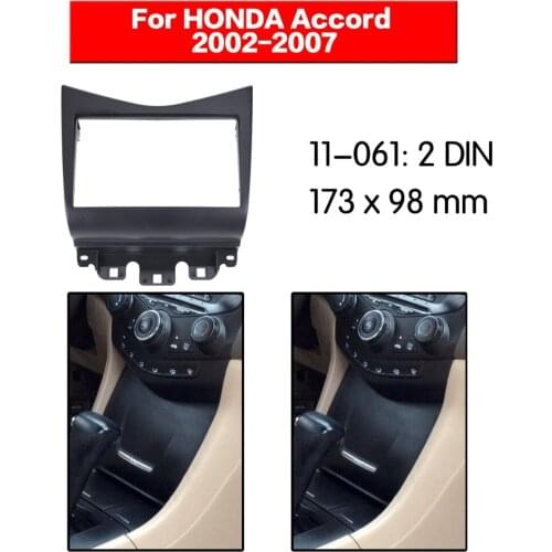 11-061 top quality auto radio fascia installation facia trim for HONDA Accord 2002-2007 (Black) 2-DIN dash kit two din