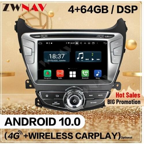 128GB Carplay 2 Din For Hyundai ELANTRA 2011 2012 2013 Android 10 Screen Player Audio Radio GPS Navigation Head Unit Auto Stereo