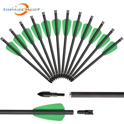 Hunting Archery Carbon Arrows for Hunting Crossbow 7.5 Inch Spine 350 OD 7.5mm Carbon Arrows