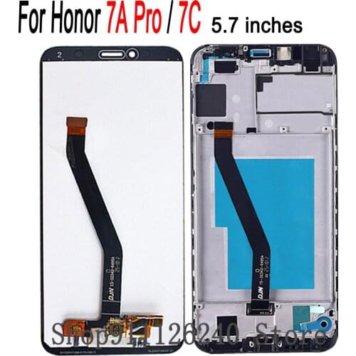 AAA Quality LCD+Frame For Honor 7A Pro AUM-L29 Lcd Display Screen Replacement For Honor 7C AUM-L41 5.7" LCD Screen Module Tested