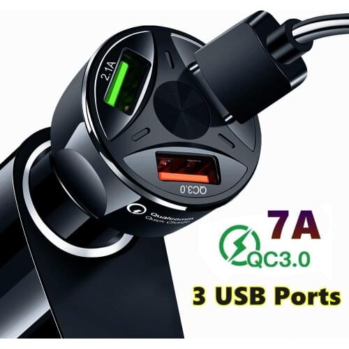 Car Charger USB Quick Charge 3 Port for Peugeot 206 307 406 407 207 208 308 508 2008 3008 4008 6008 301