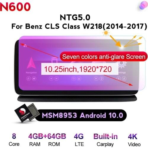 10.25 Inch Android 10.0 10.25'' IPS 4G+ 64G Blue Ray Car Radio Player for Mercedes Benz CLS Class W218 2011-2018 NTG 4.0 4.5 5.0