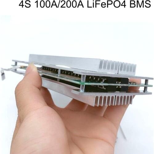 BMS 4S 100A 200A 12.8V, 14.4V For 3.2V LiFePo4 Battery protection board, high current with balanced protection