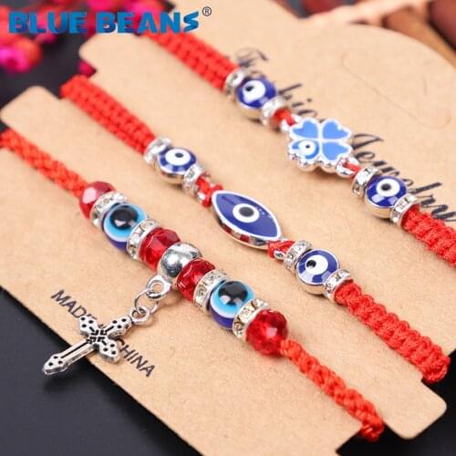 2020 Bohemian Retro Cross Bracelet Handmade Boho Style Multicolor Braided Rope Friendship Bracelet Female Lucky Red Rope