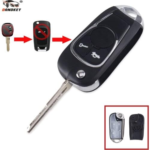 Dandkey Replacement 2 Buttons Folding Flip Remote Key Shell Fob For Chevrolet Epica LOVA Spark Right Blade New Product