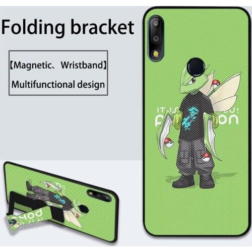 Magnetic bracket Case For Asus Zenfone Max Pro M2 ZB631KL ZB633KL Wrist Strap Soft Silicone Cover For Asus 5Z ZE620KL ZS620KL