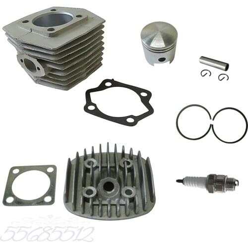 Cylinder&Cylinder Head&Piston&2xSpark Plug Fit 80cc Engine Motorised Bicycle