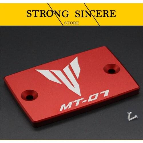 CNC Aluminum Motorcycle Brake Fluid Fuel Reservoir Tank Cap Cover for YAMAHA MT-07 MT-07/ABS 2014-2018 MT-07 FZ-07