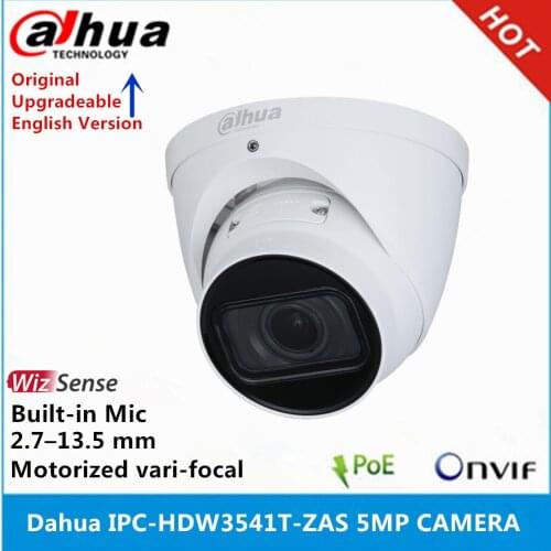 Dahua IPC-HDW3541T-ZAS 5MP WizSense Network Camera POE IR40M 2.7 mm–13.5 mm Motorized vari-focal lens built-in MIC AI Camera