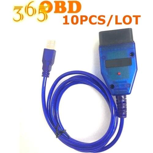 10PCS/LOT VAG-COM 409.1 USB Diagnostic Cable with CH340 Chip OBD2 Scanner Interface Vag 409.1 KKL USB For V W/A U D I