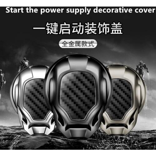 For car vw bmw Benz suzuki citroen One Button Ignition Key Decorative Ring Cover car Accessories Sticker products flip keychain