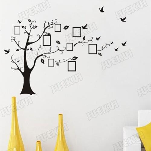 Photo Tree With Birds Removable Wall Stickers for Living Room Art Decoration for Home Vinyl Wallpaper Art Poster Sticker TA460
