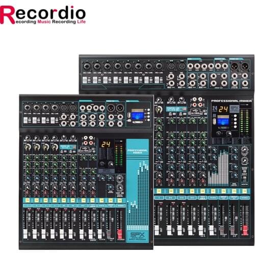 GAX-MX16 Professional 16-channels Blueteeth Audio Mixer with USB Sound Mixing Console AUX Recording Stage DJ Audio Console Mixer